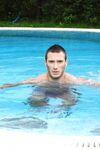 Swimming pool cleaner Cavin Milano in blue swimming trunks