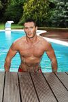 Cute stud Cavin Milano in red shorts