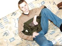 Beautiful twink with a slightly hairy cock posing