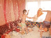 Florian and Gary pilow fight