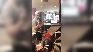 Blowing a big uncut dick at the bar