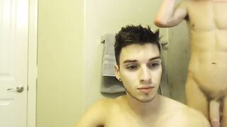 Hot and fit webcam boyfriends have a blowjob