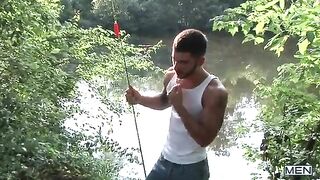 Sexy muscular guys fucking in the park