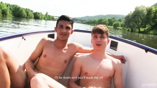 3 guys fuck in nature