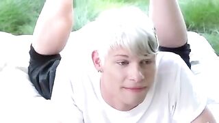 Footballers fuck fan in the woods