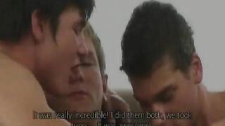 Big cock threeway anal pleasure