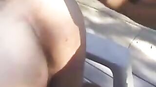 Outside public bareback