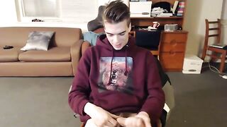 Hot, big cock, nice bush, cum