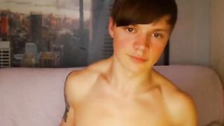 Hot muscular hunky boy wanks and has a big cum blast