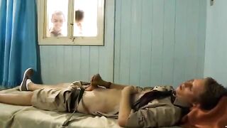 Anal threesome with skinny twink boy scouts