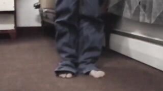 Jacking off on the floor and squirting the carpet