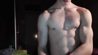 Muscle twink on webcam