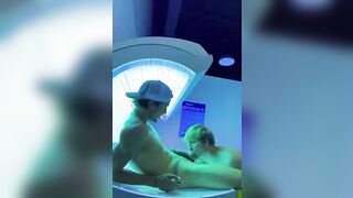 Bareback In The Tanning Salon gay porn tube