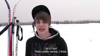 Czech twink gives ass to the cameraman for some cash