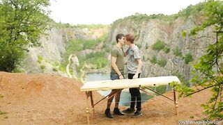 Awesome cute guys fucking outdoor 011