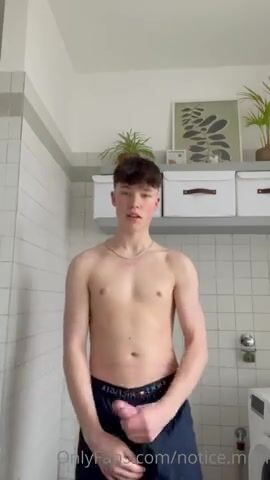 Cute big cock wanking