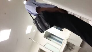 Males are pissing in the toilet.