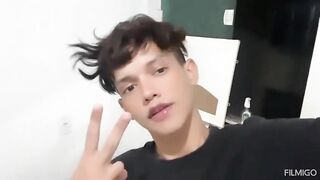 Horny Brazilian boy enjoys
