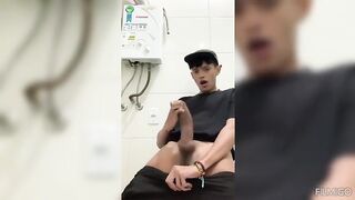 Horny Brazilian boy enjoys