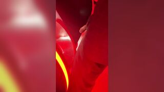 Male is pissing in bar 2