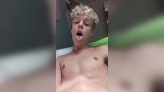 Blonde Teen Cum On Tongue