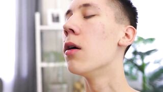 Young boy show jerks off cum