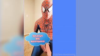 Spidermans Big Cock Encounters Glory Hole that Causes Big Cumshot Webs